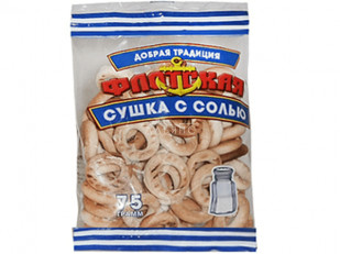 Мучные полоски ОРАНЖЕВЫЕ со вкусом говядины 76 гр: Сушка с солью 