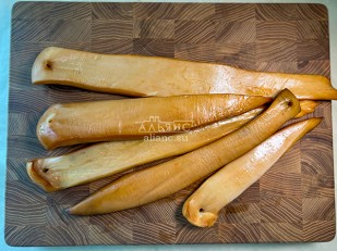 Ведро Ржаные гренки со вкусом четыре сыра: Кальмар палочки х/к