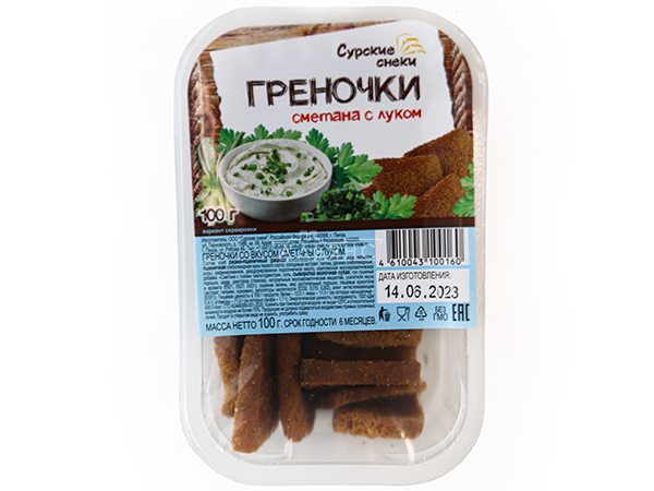 Сурские гренки Сметана с луком (100 гр) в Каспийске