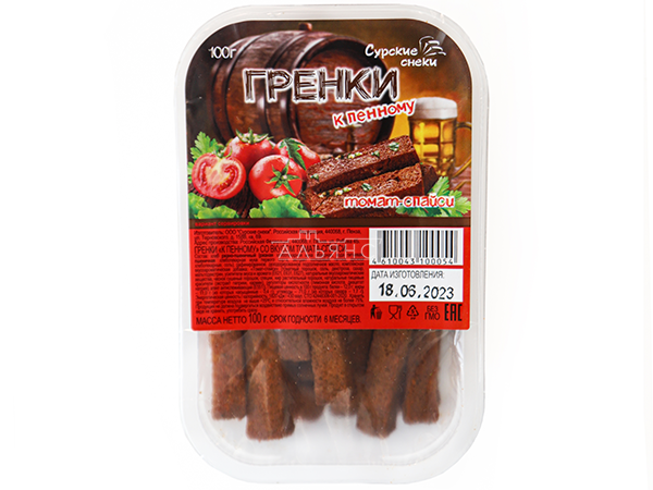 Сурские гренки Томат спайси (100 гр) в Каспийске