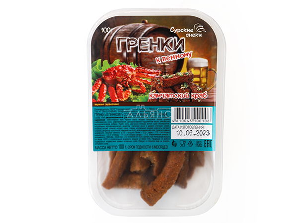 Сурские гренки Камчатский краб (100 гр) в Каспийске