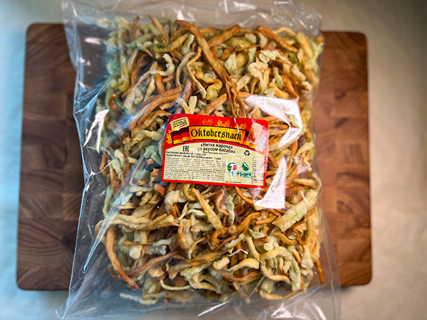 Нитка ЖАРЕНАЯ "Васаби" Oktobersnack 1 кг (сырный продукт) в Каспийске