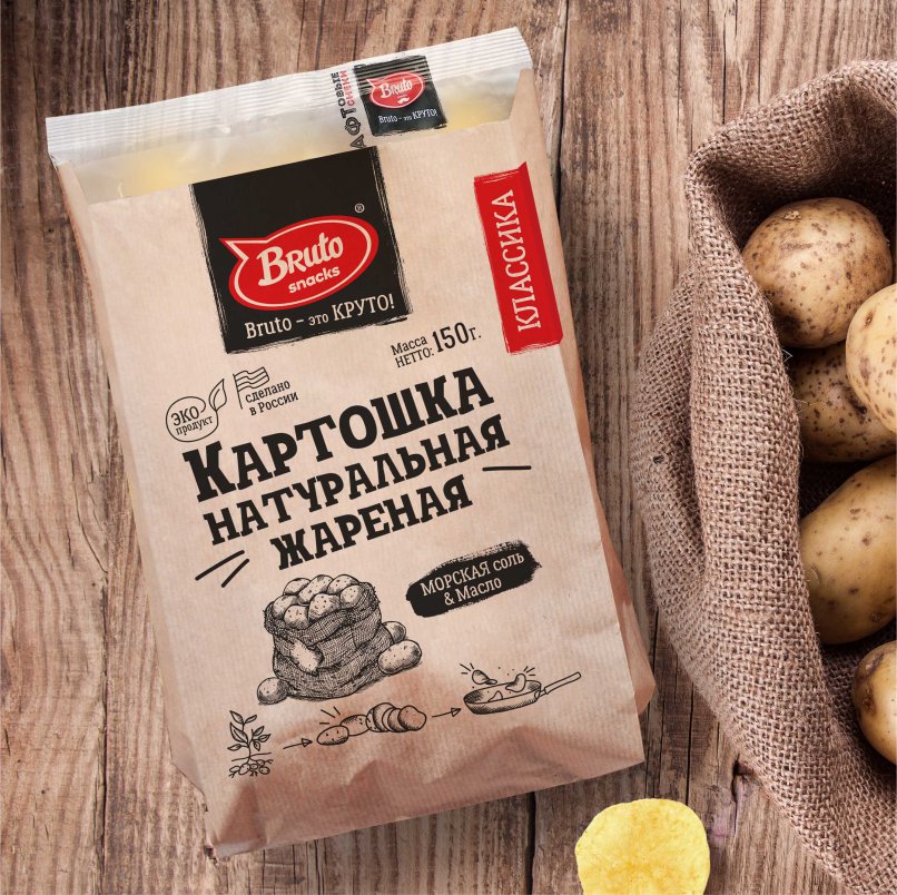 Картофель «Бруто» с солью 130 гр. в Каспийске