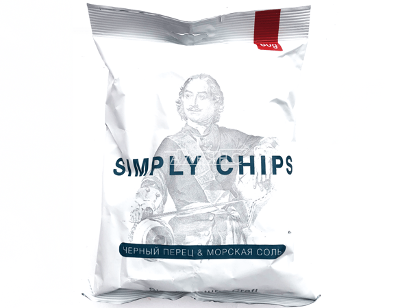 Картофельные чипсы "Simple chips" Морская соль и черный перец 80 гр. в Каспийске